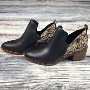 1.State IDana Ankle Boot Black/Snake Print Sz 7M